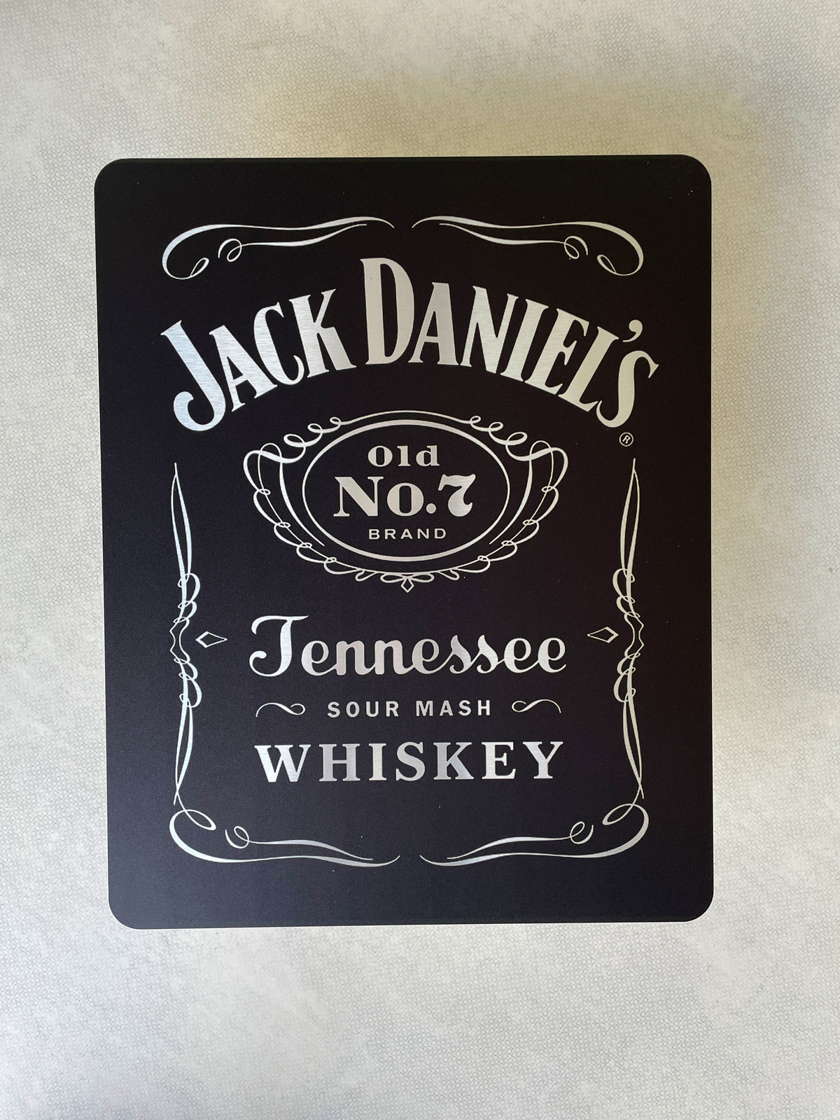 Reclamebord Jack Daniels Whiskey logo, aluminium, 40x50 cm,