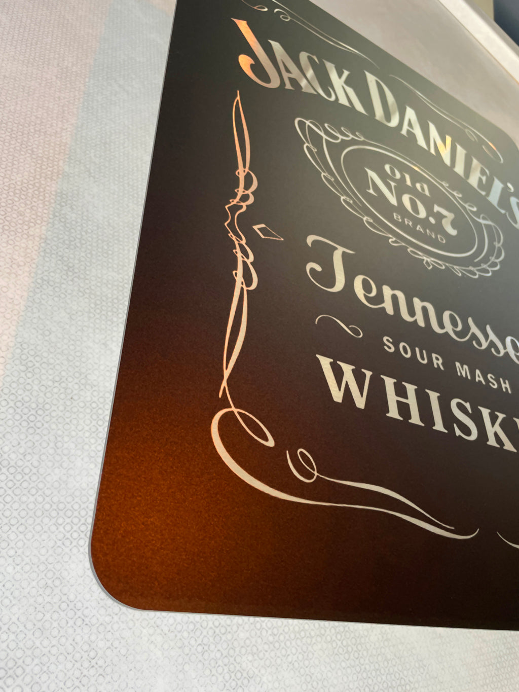 Reclamebord Jack Daniels Whiskey logo, aluminium, 40x50 cm,
