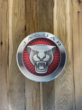 Reclamebord Jaguar rond logo embleem, aluminium, 40x40 cm