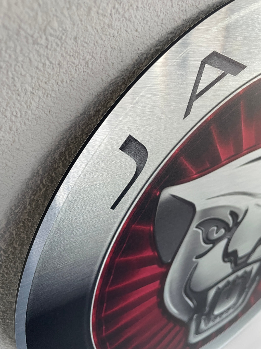 Reclamebord Jaguar rond logo embleem, aluminium, 40x40 cm
