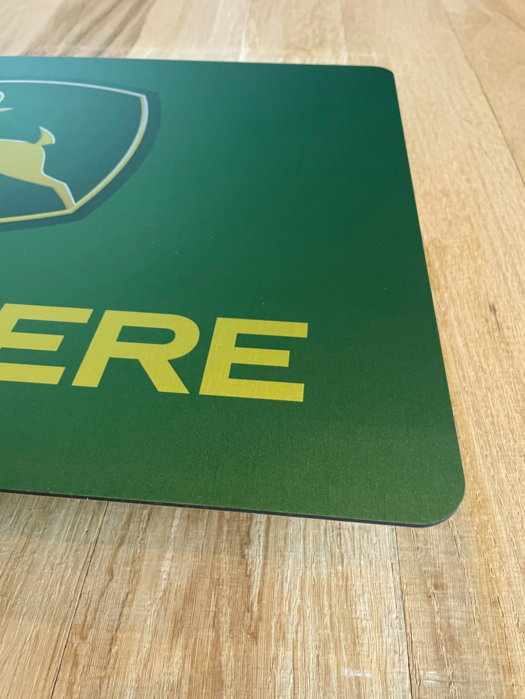 Reclamebord John Deere logo embleem, aluminium, 40x57 cm,