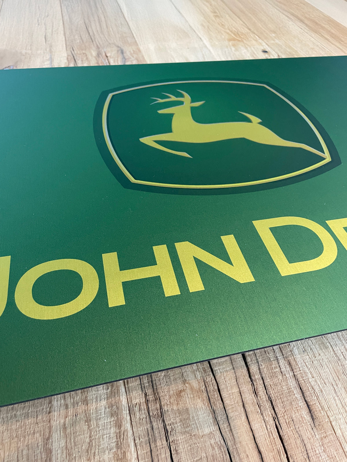 Reclamebord John Deere logo embleem, aluminium, 40x57 cm,