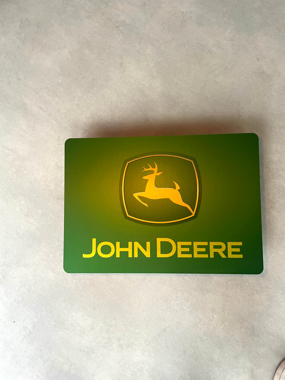 Reclamebord John Deere logo embleem, aluminium, 40x57 cm,