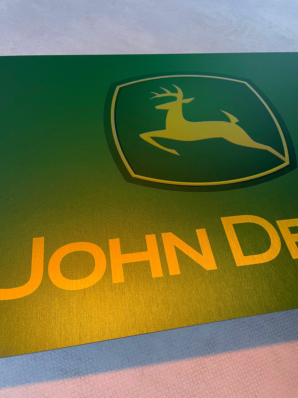 Reclamebord John Deere logo embleem, aluminium, 40x57 cm,