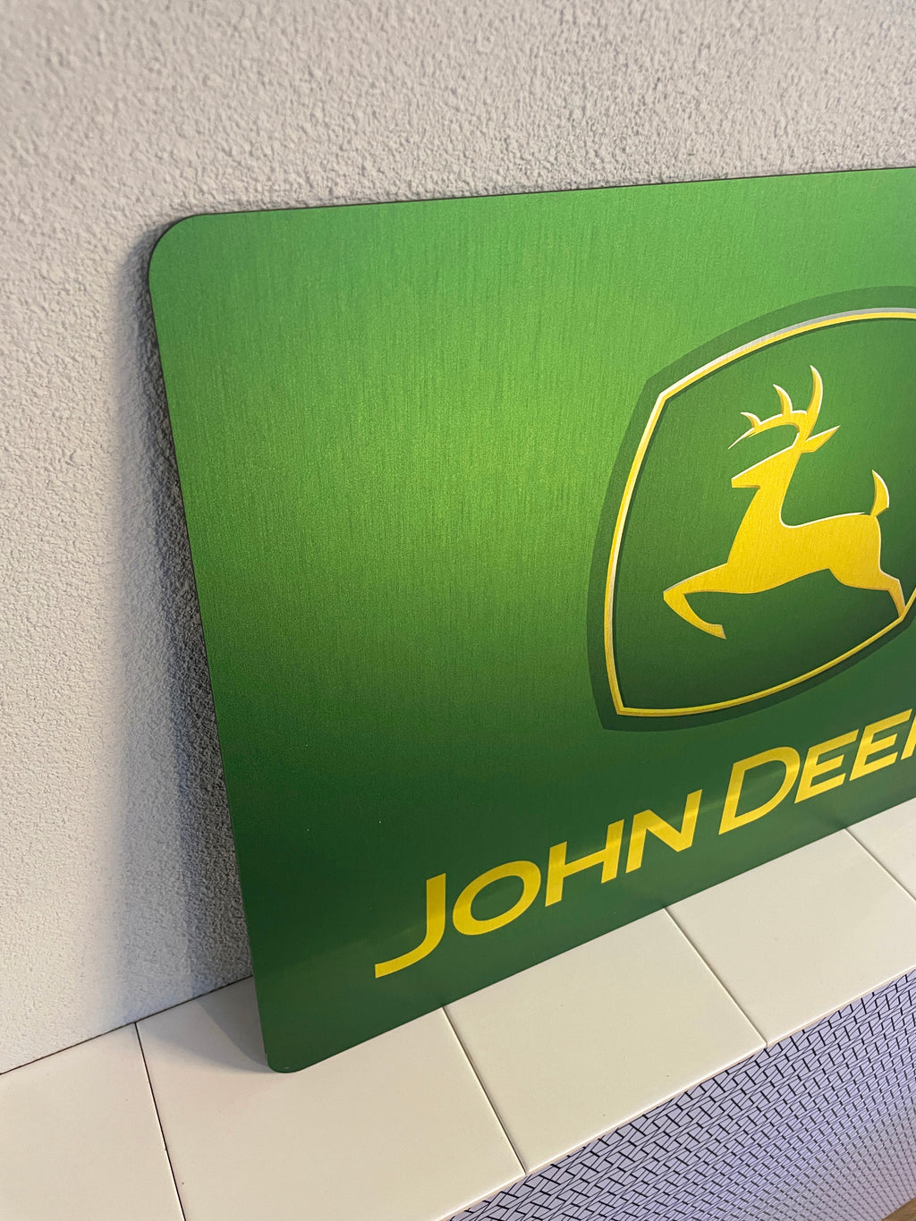 Reclamebord John Deere logo embleem, aluminium, 40x57 cm,
