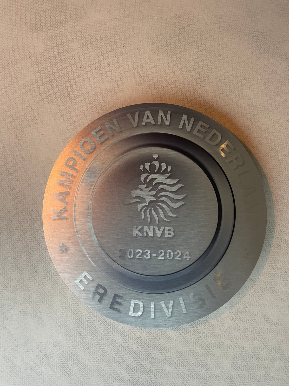 Kampioensschaal PSV, eredivisie 2023 2024, alu, 40x40 cm