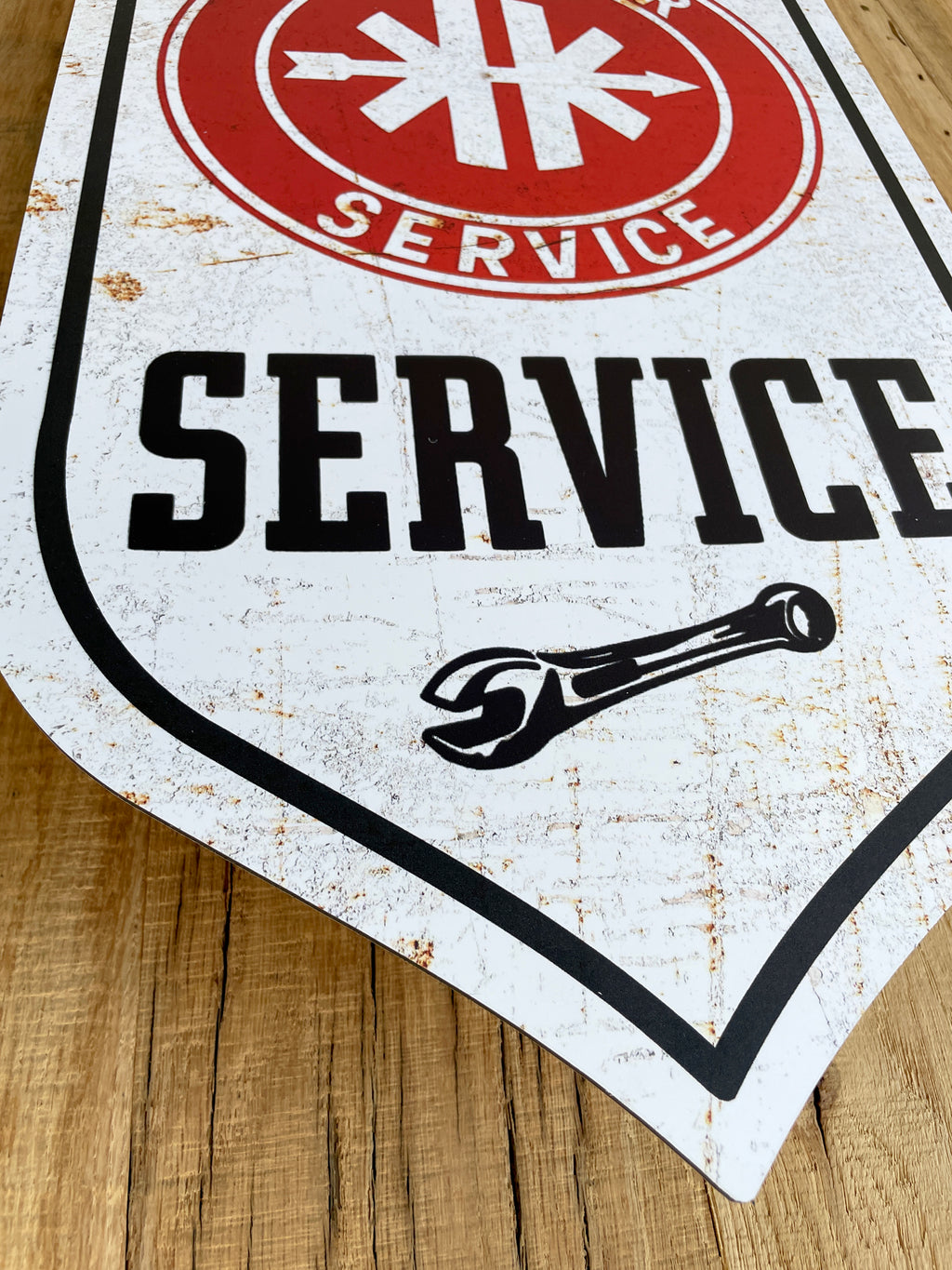 Reclamebord Kreidler service logo, aluminium, 32x54 cm