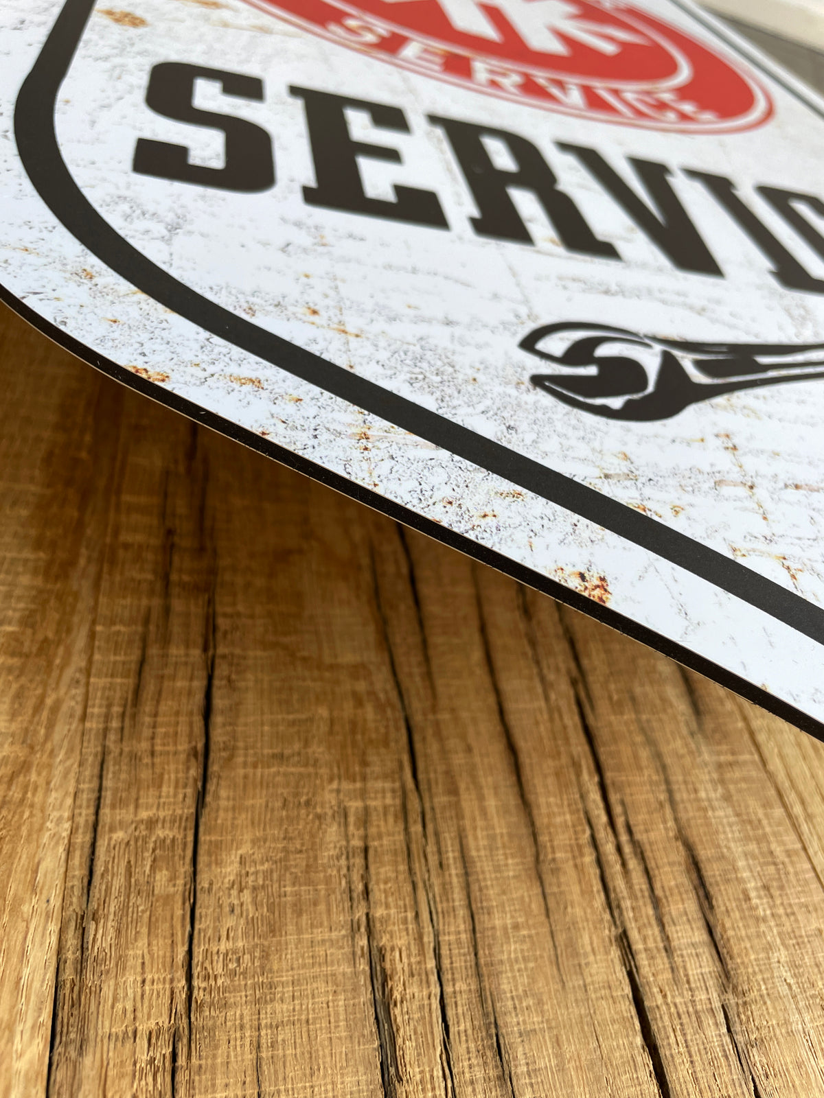 Reclamebord Kreidler service logo, aluminium, 32x54 cm