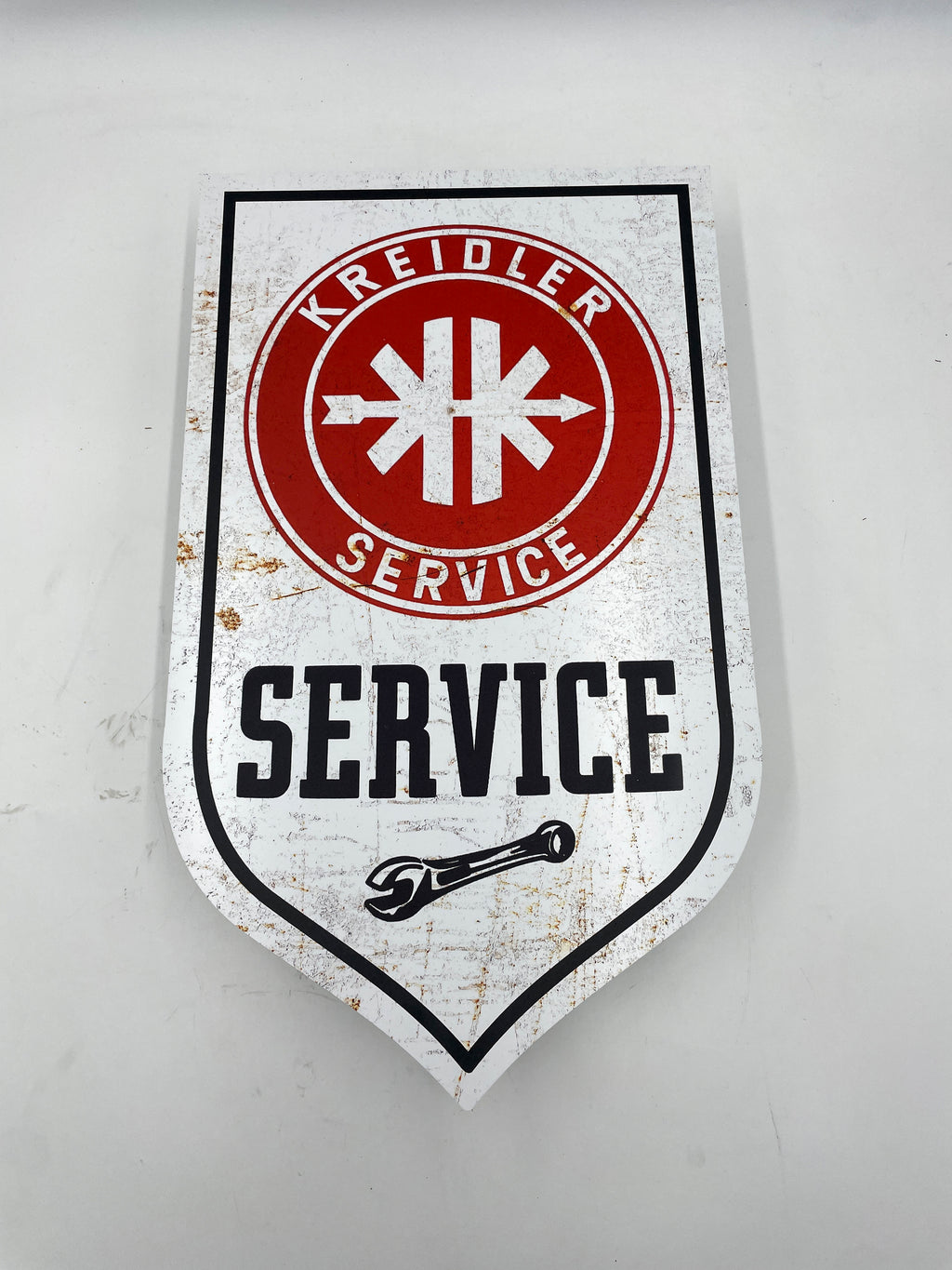 Reclamebord Kreidler service logo, aluminium, 32x54 cm