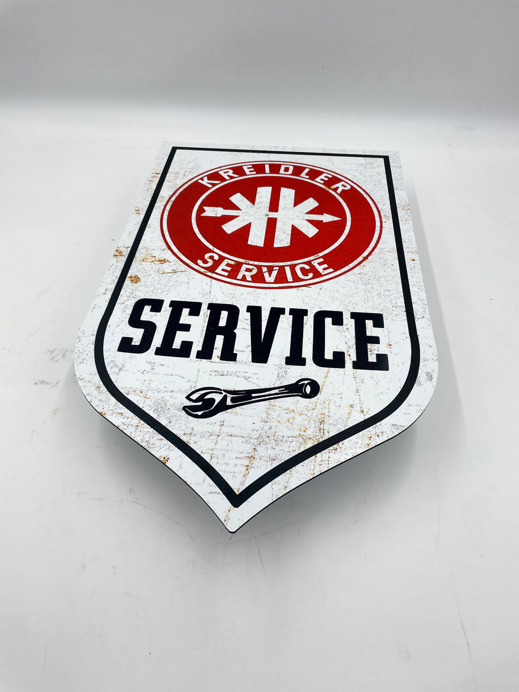 Reclamebord Kreidler service logo, aluminium, 32x54 cm