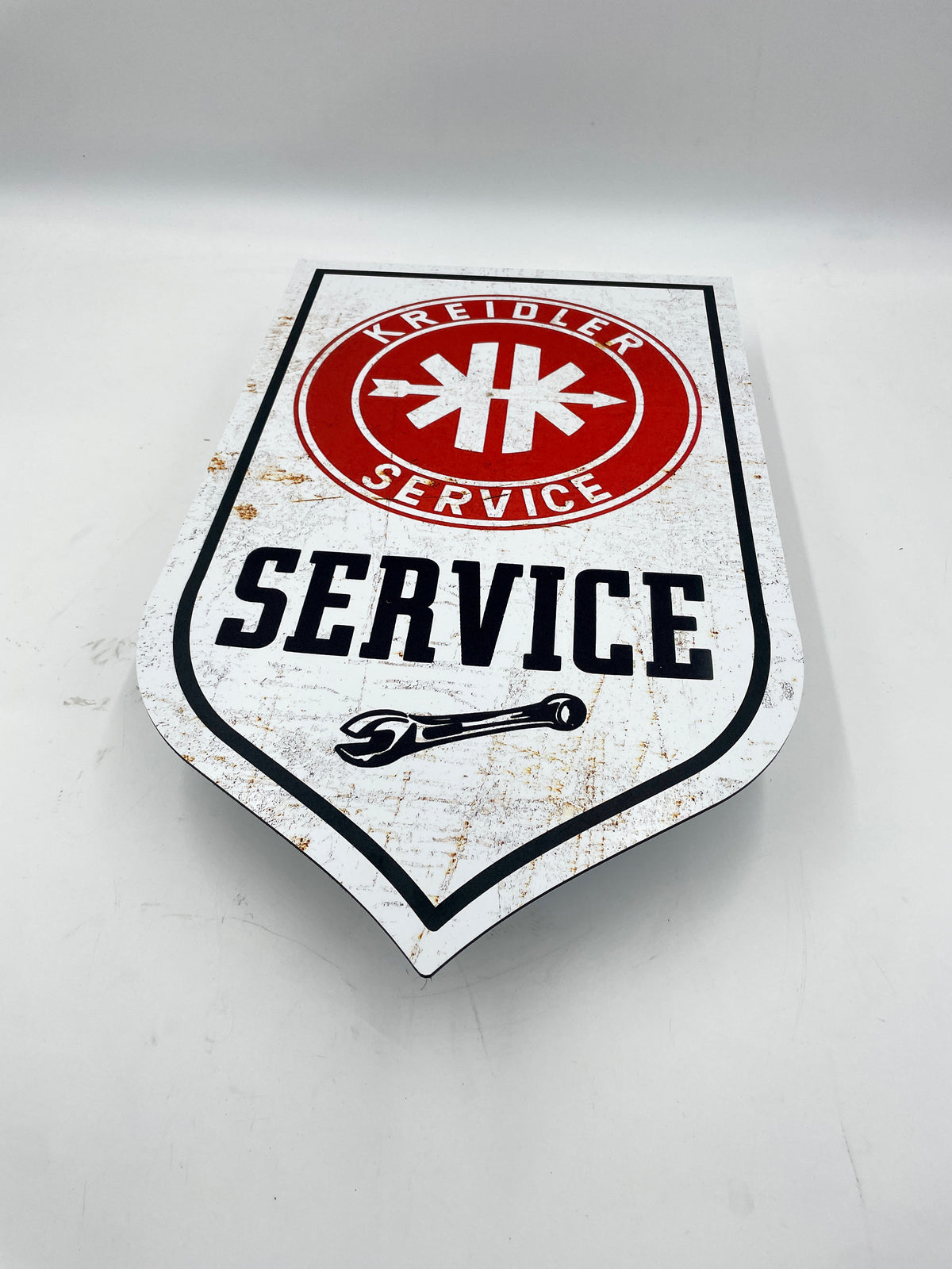 Reclamebord Kreidler service logo, aluminium, 32x54 cm