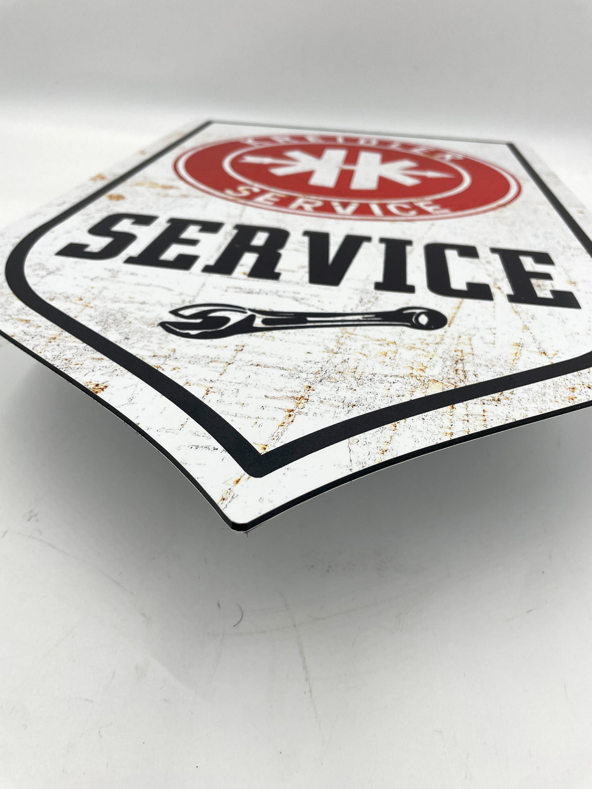 Reclamebord Kreidler service logo, aluminium, 32x54 cm
