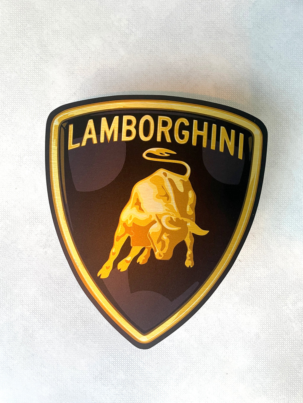 Reclamebord Lamborghini logo embleem, aluminium, 40x40 cm