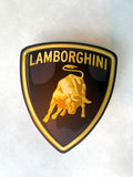 Reclamebord Lamborghini logo embleem, aluminium, 40x40 cm