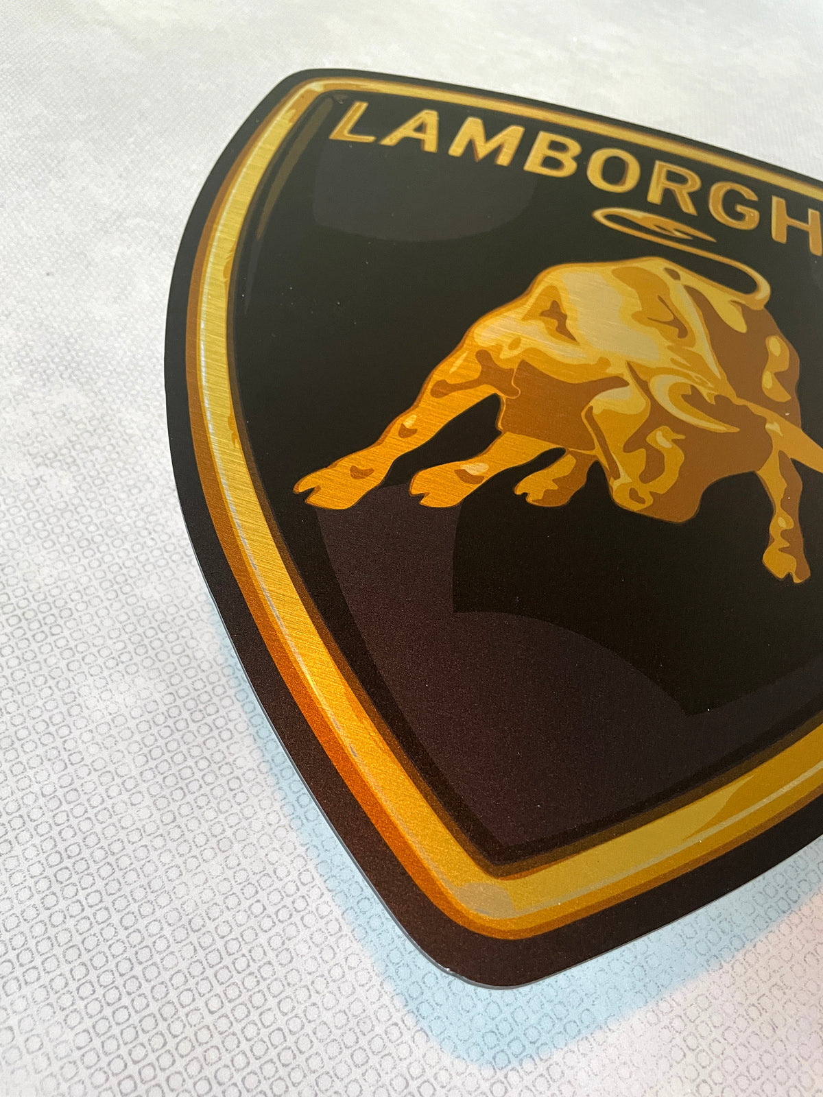 Reclamebord Lamborghini logo embleem, aluminium, 40x40 cm