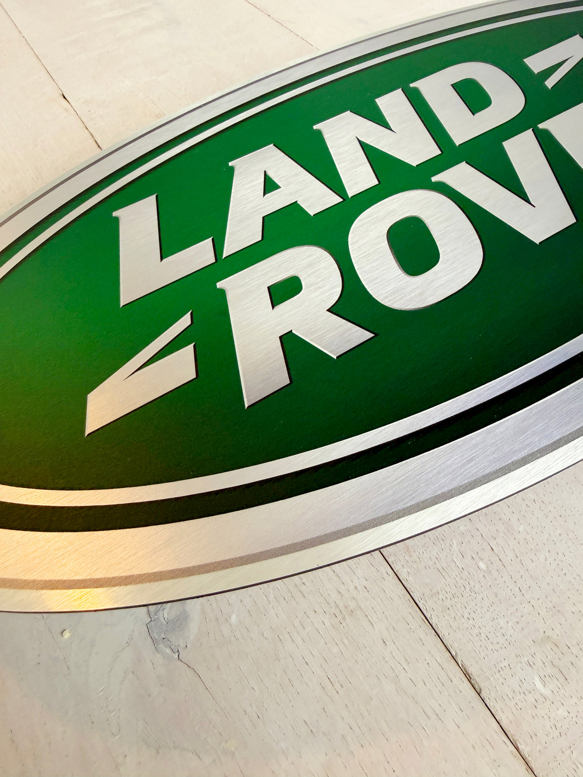 Reclamebord Landrover logo embleem, aluminium, 57x29 cm
