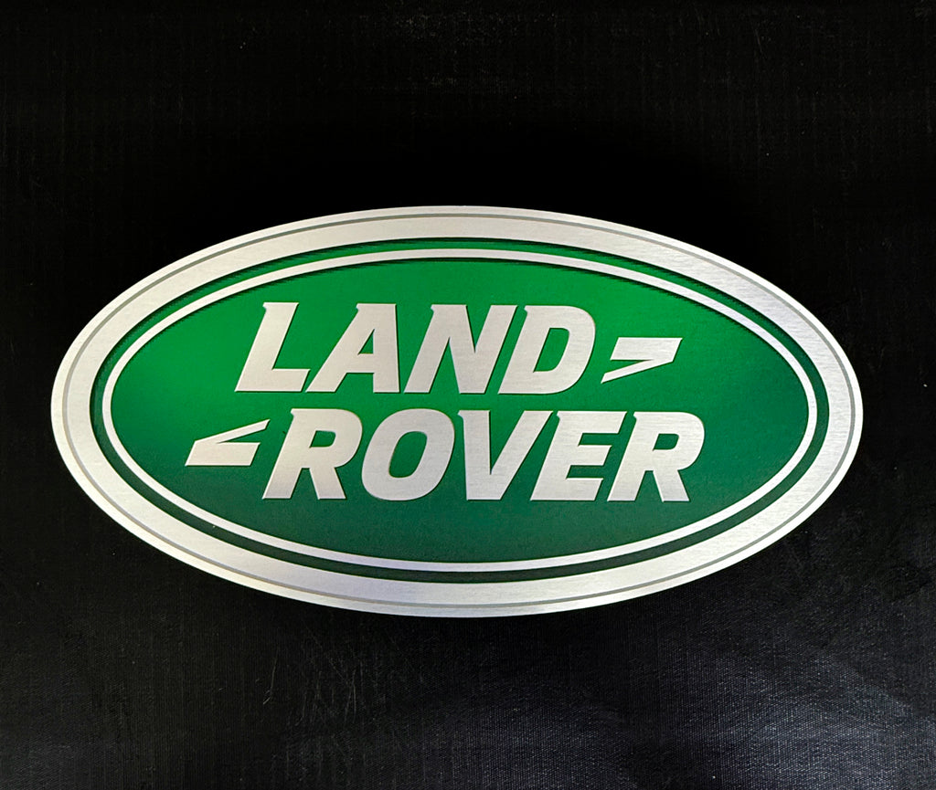 Reclamebord Landrover logo embleem, aluminium, 57x29 cm
