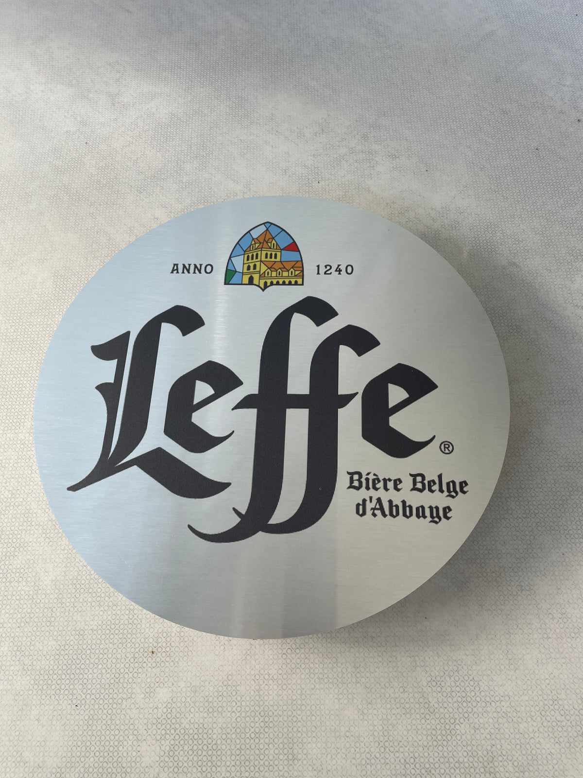 Reclamebord Leffe bier logo aluminium, aluminium, 40x40 cm