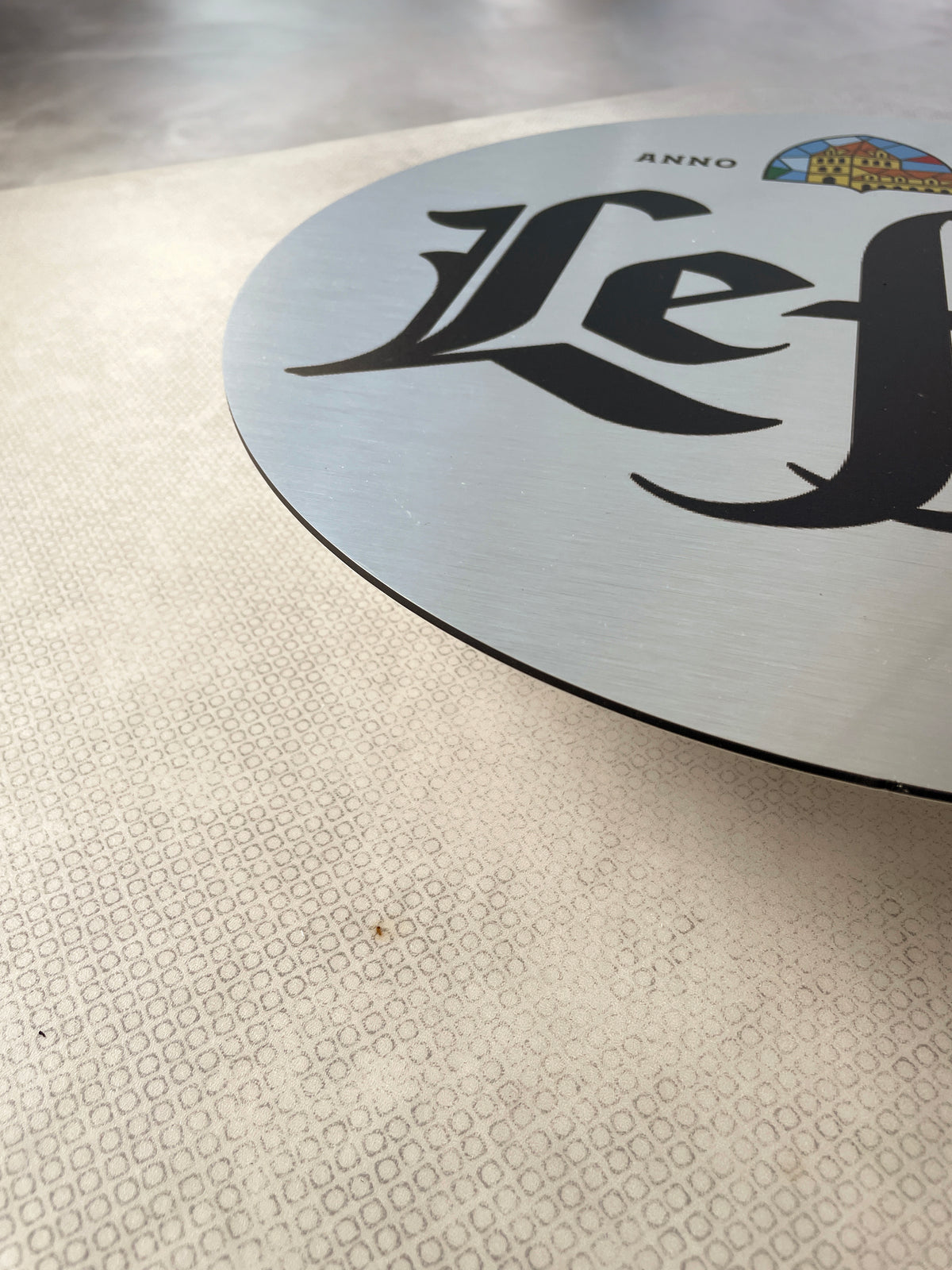Reclamebord Leffe bier logo aluminium, aluminium, 40x40 cm