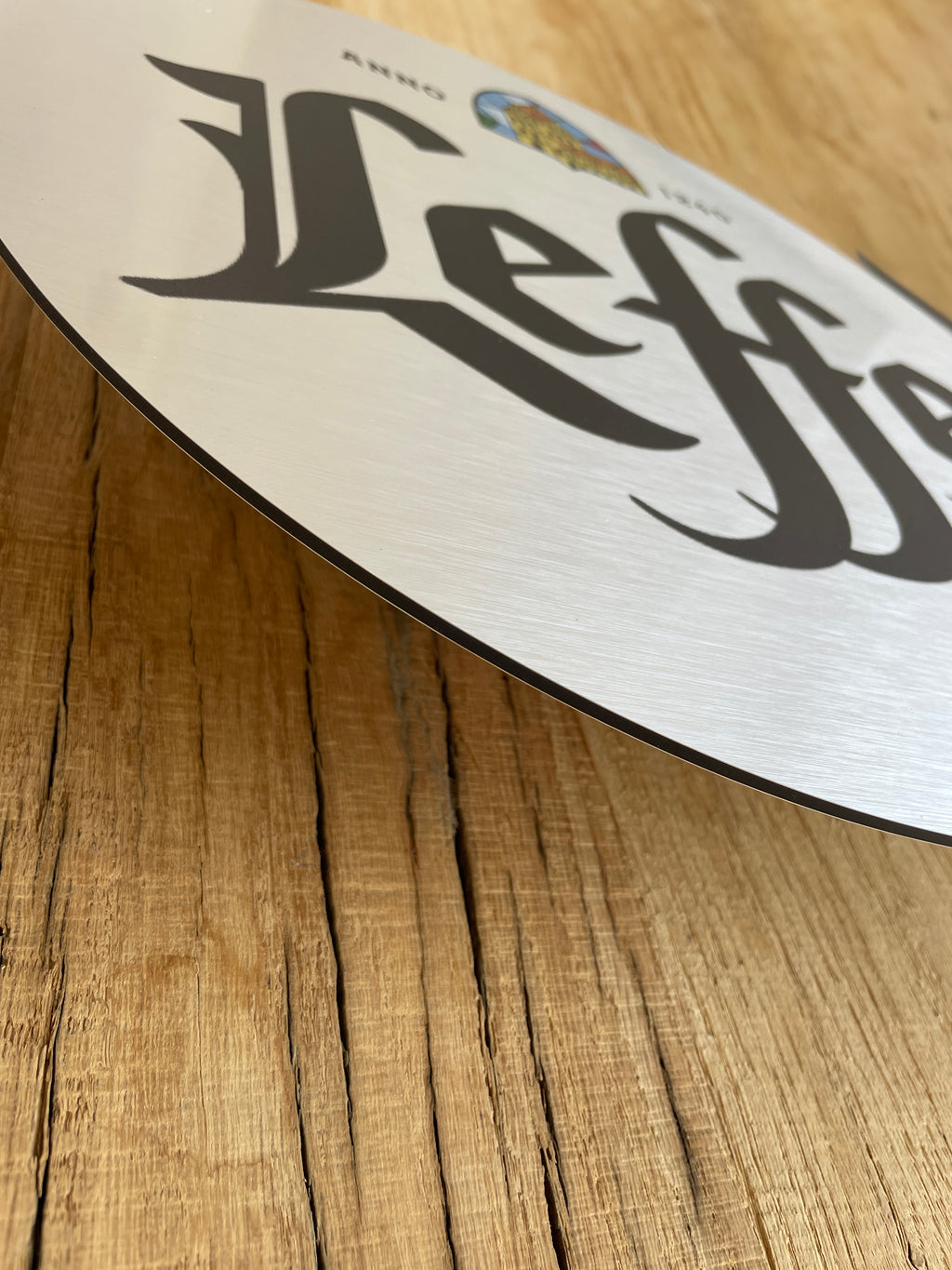 Reclamebord Leffe bier logo aluminium, aluminium, 40x40 cm