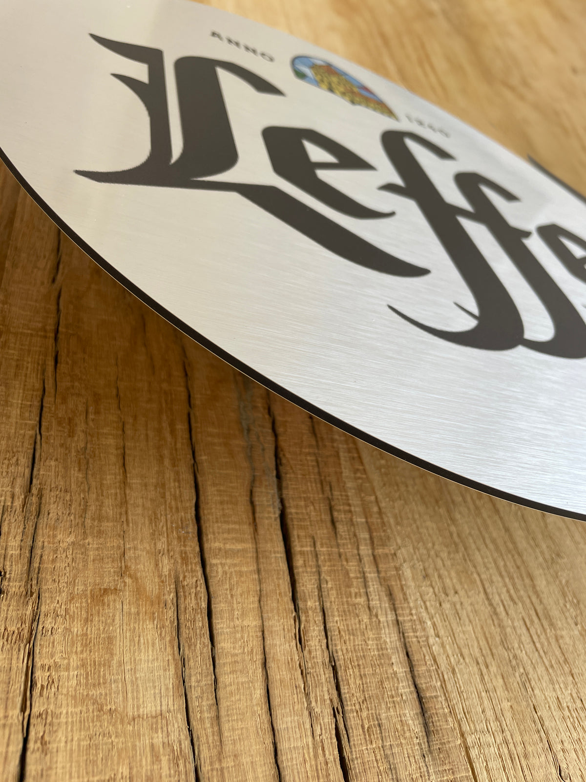 Reclamebord Leffe bier logo aluminium, aluminium, 40x40 cm