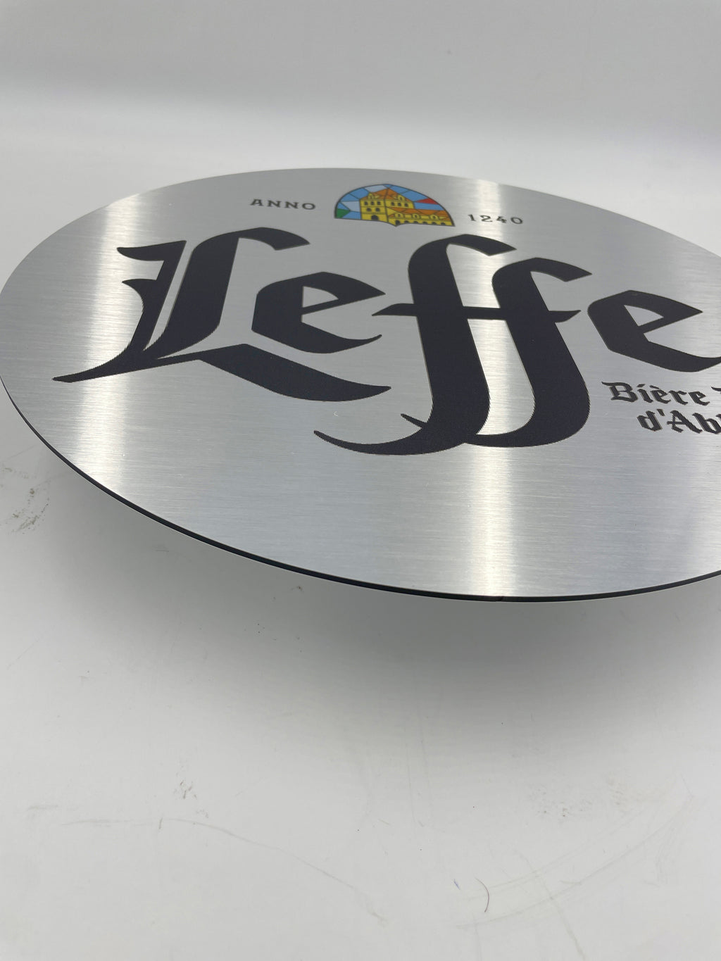 Reclamebord Leffe bier logo aluminium, aluminium, 40x40 cm