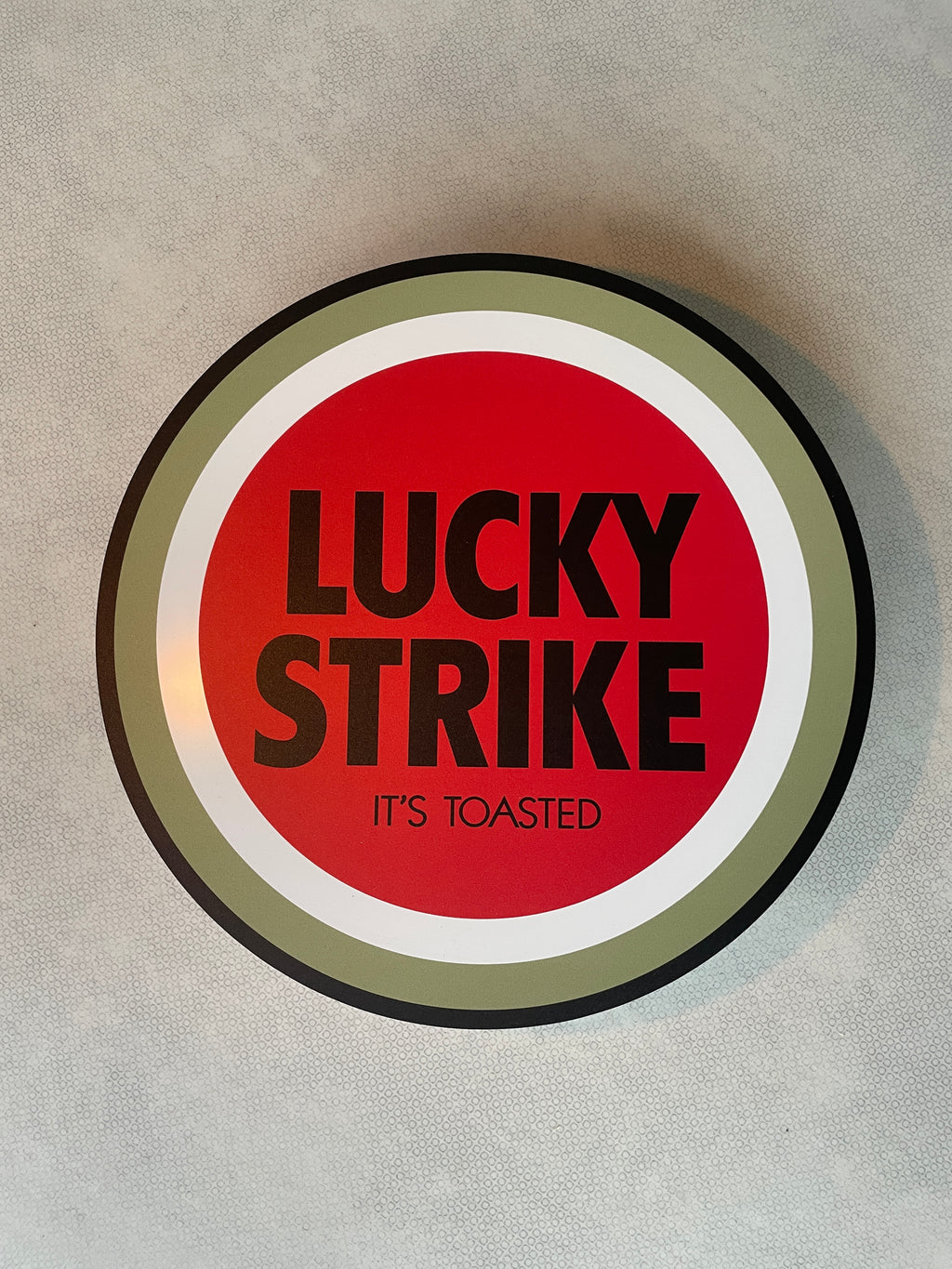 Reclamebord Lucky Strike, wit, aluminium, 3mm dik, 40x40cm35