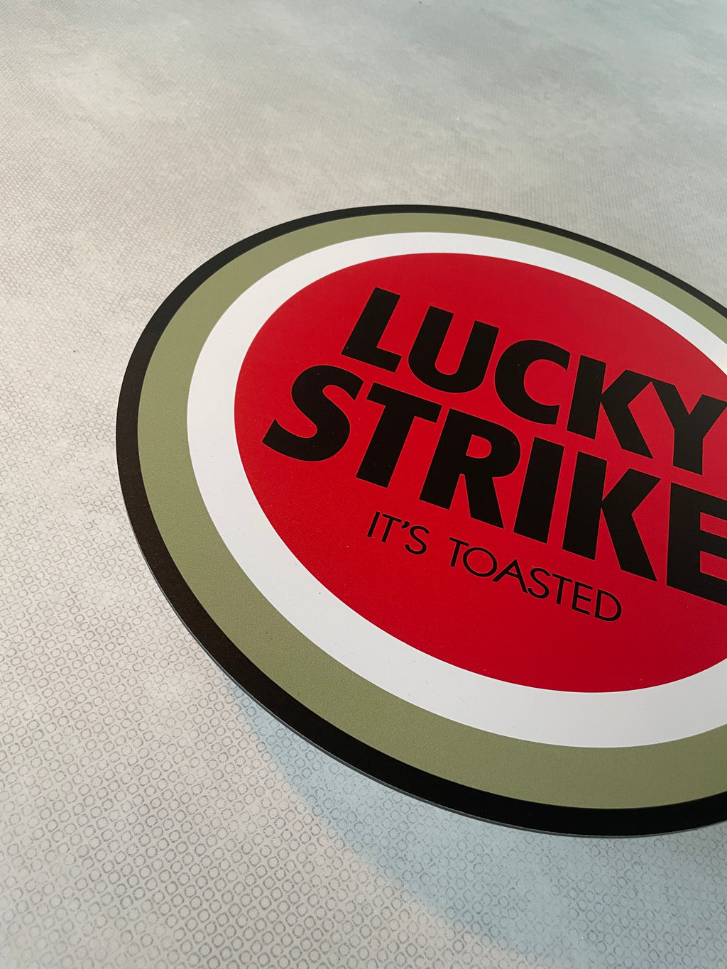 Reclamebord Lucky Strike, wit, aluminium, 3mm dik, 40x40cm35