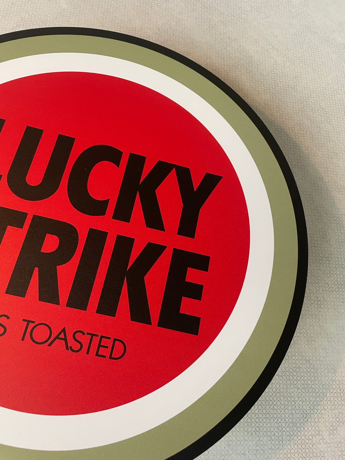 Reclamebord Lucky Strike, wit, aluminium, 3mm dik, 40x40cm35