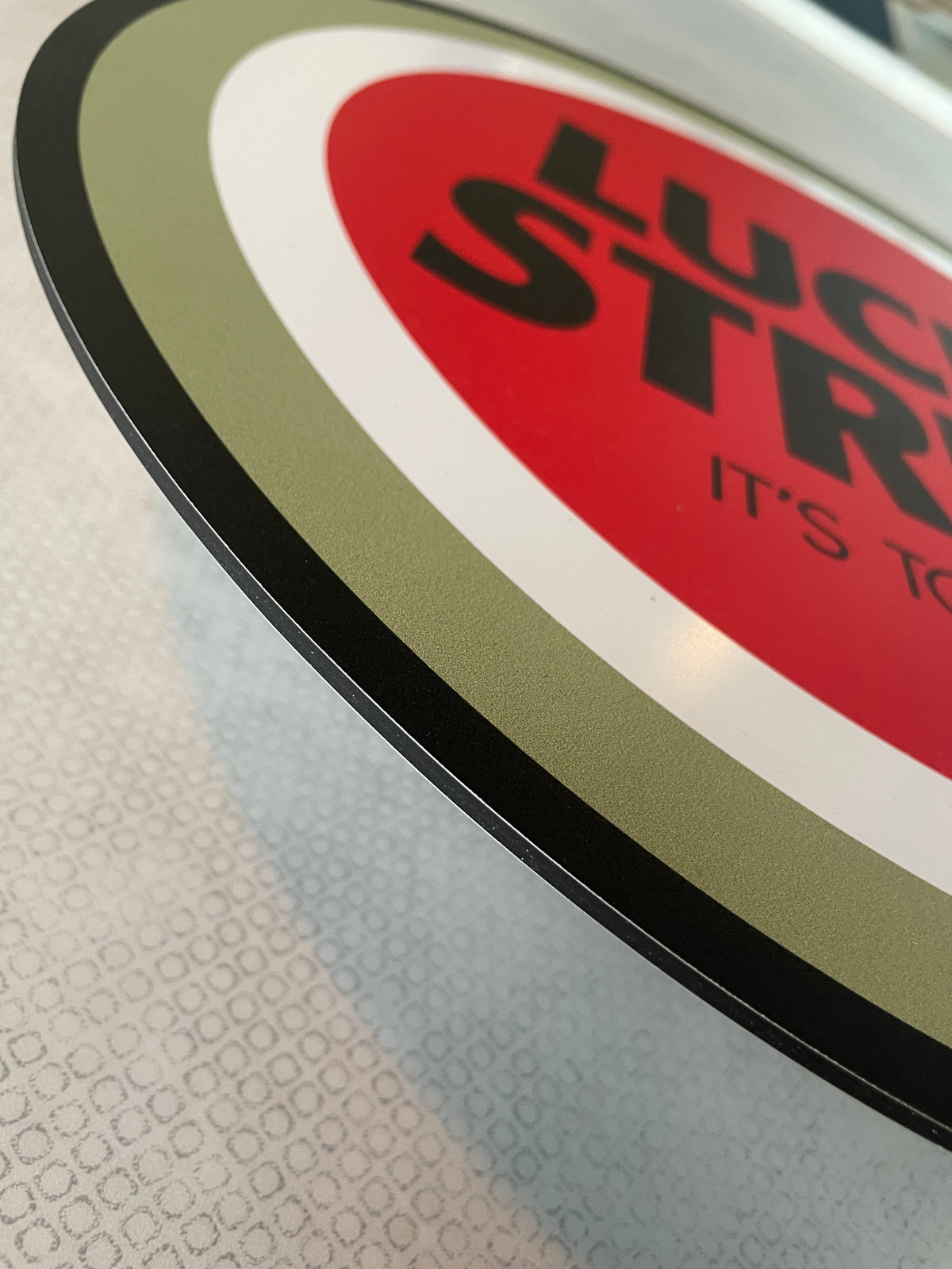 Reclamebord Lucky Strike, wit, aluminium, 3mm dik, 40x40cm35