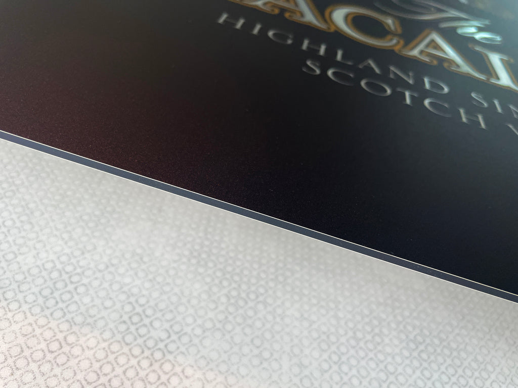 Reclamebord Macallan whisky / whiskey logo, 40x57cm alu