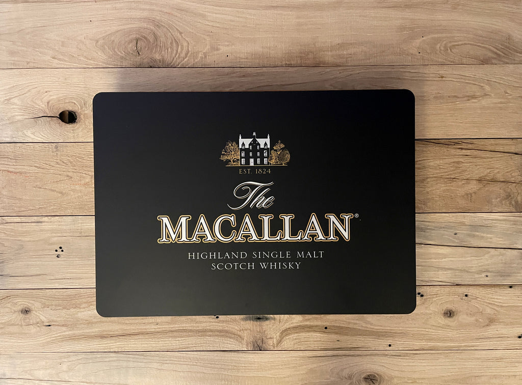 Reclamebord Macallan whisky / whiskey logo, 40x57cm alu