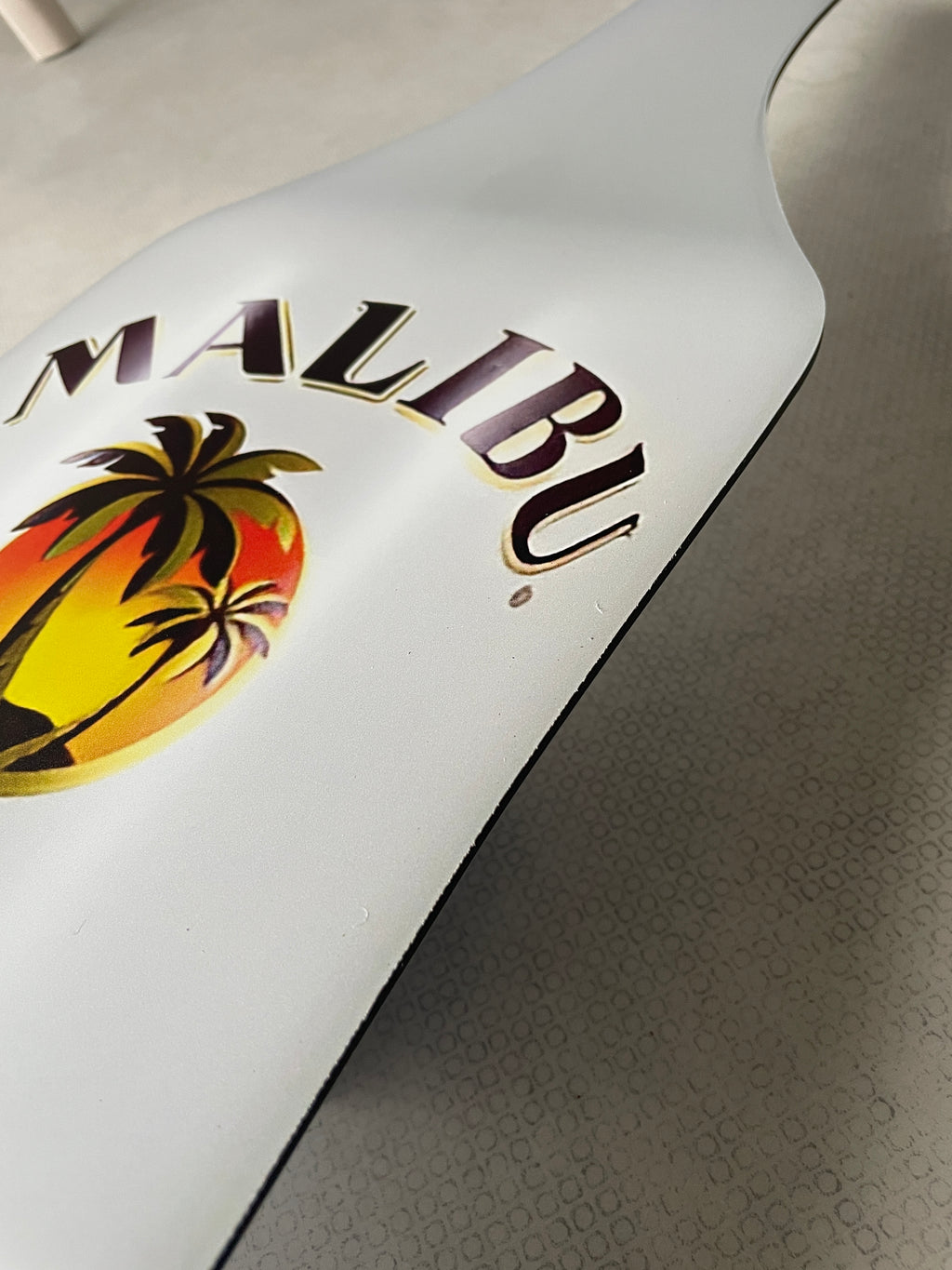 Reclamebord Malibu fles groot, 17x70cm hoog, aluminium