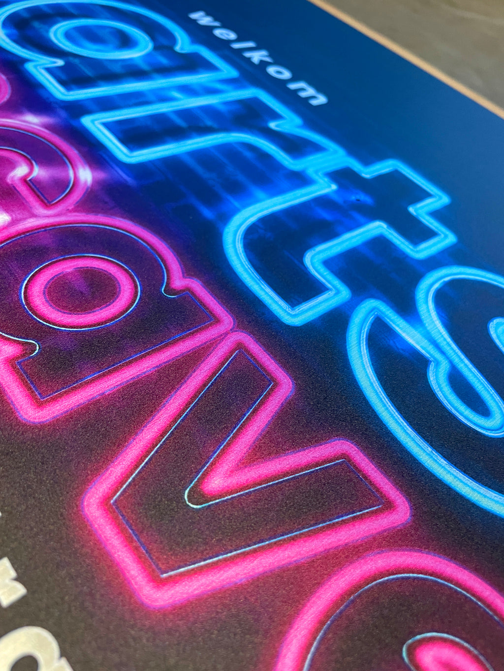 Reclamebord Mancave Neon met eigen naam, bedrukt neontekst