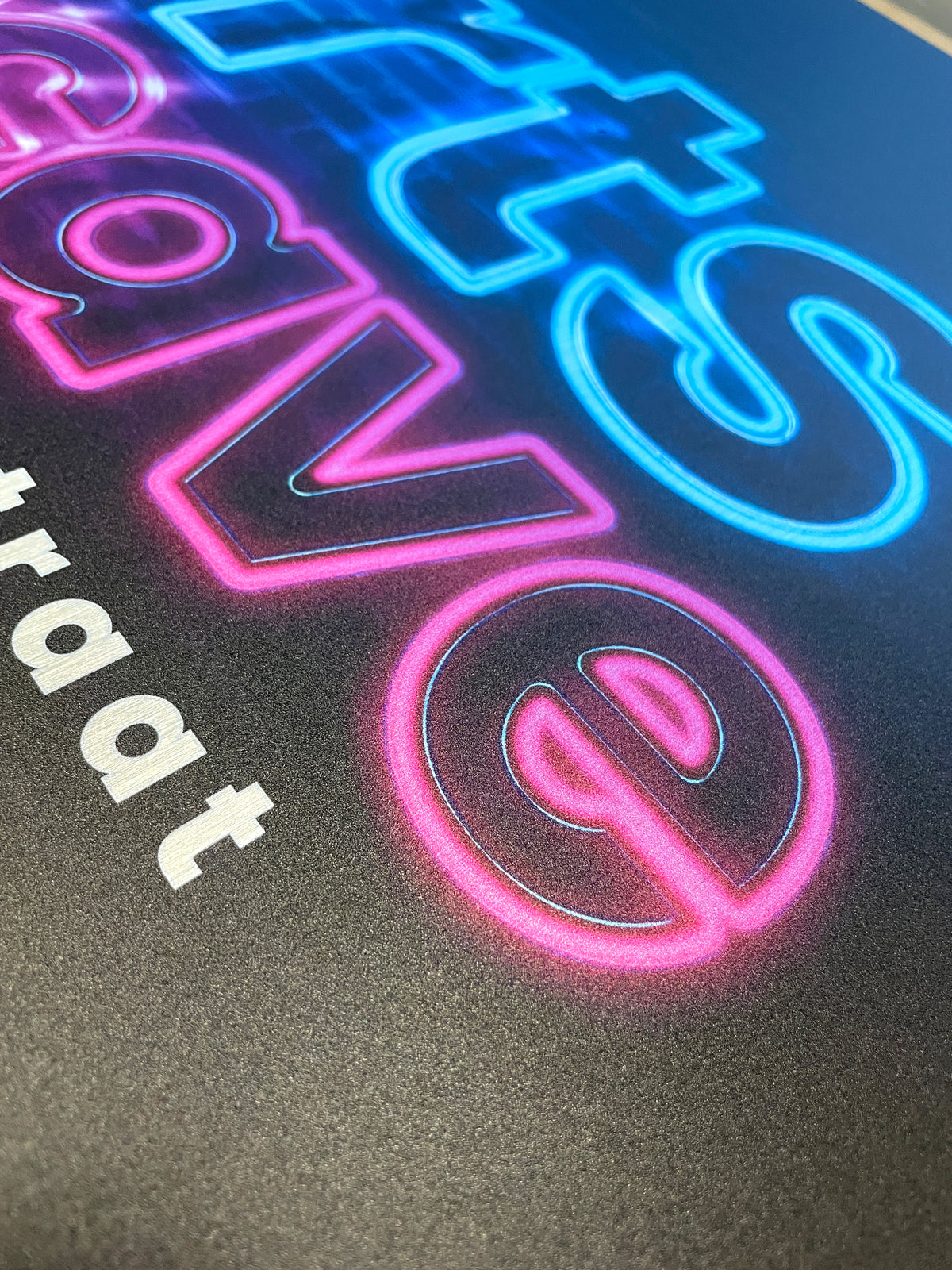 Reclamebord Mancave Neon met eigen naam, bedrukt neontekst