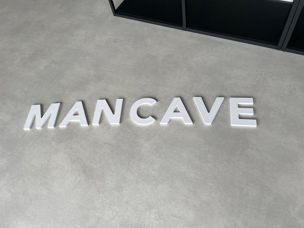 Mancave letters, losse letters voor aan de muur, 100x14cm