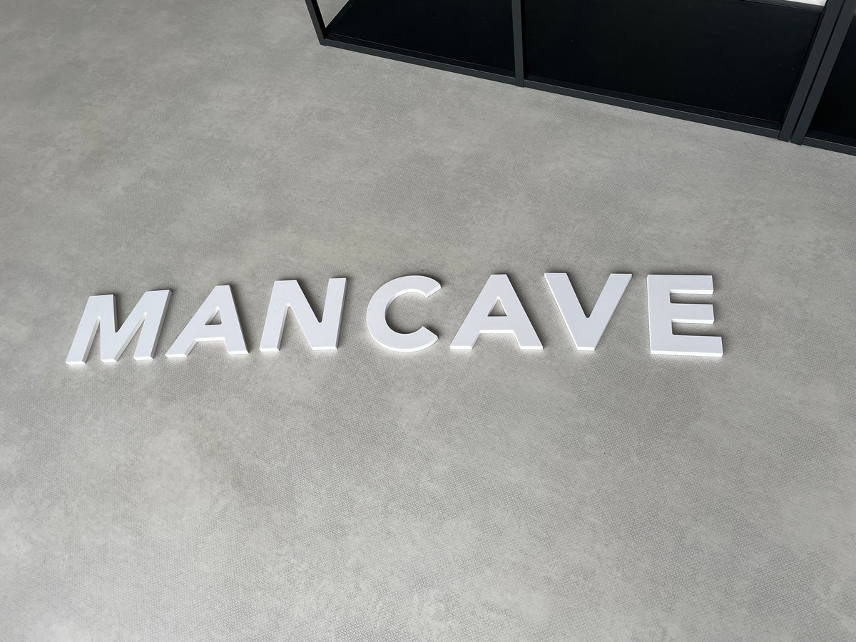 Mancave letters, losse letters voor aan de muur, 100x14cm