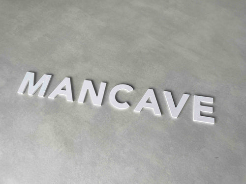 Mancave letters, losse letters voor aan de muur, 100x14cm
