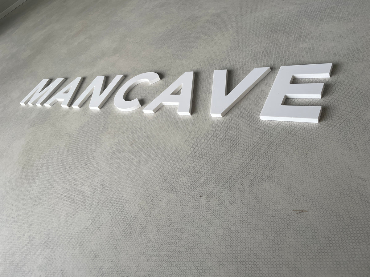 Mancave letters, losse letters voor aan de muur, 100x14cm