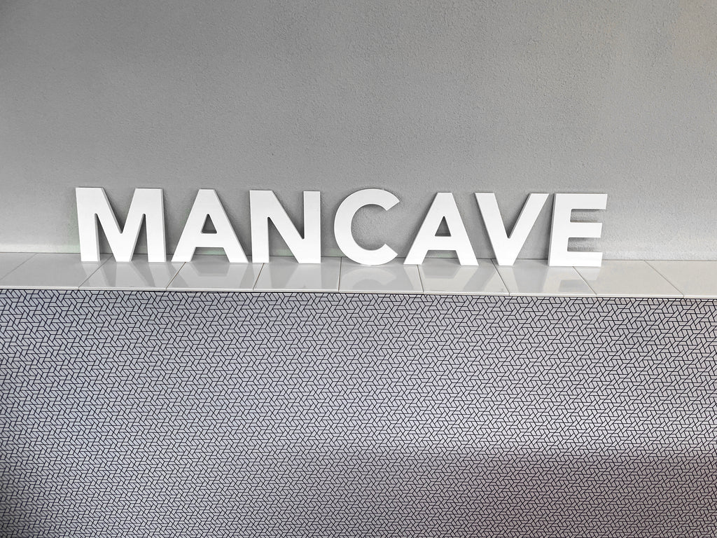 Mancave letters, losse letters voor aan de muur, 100x14cm