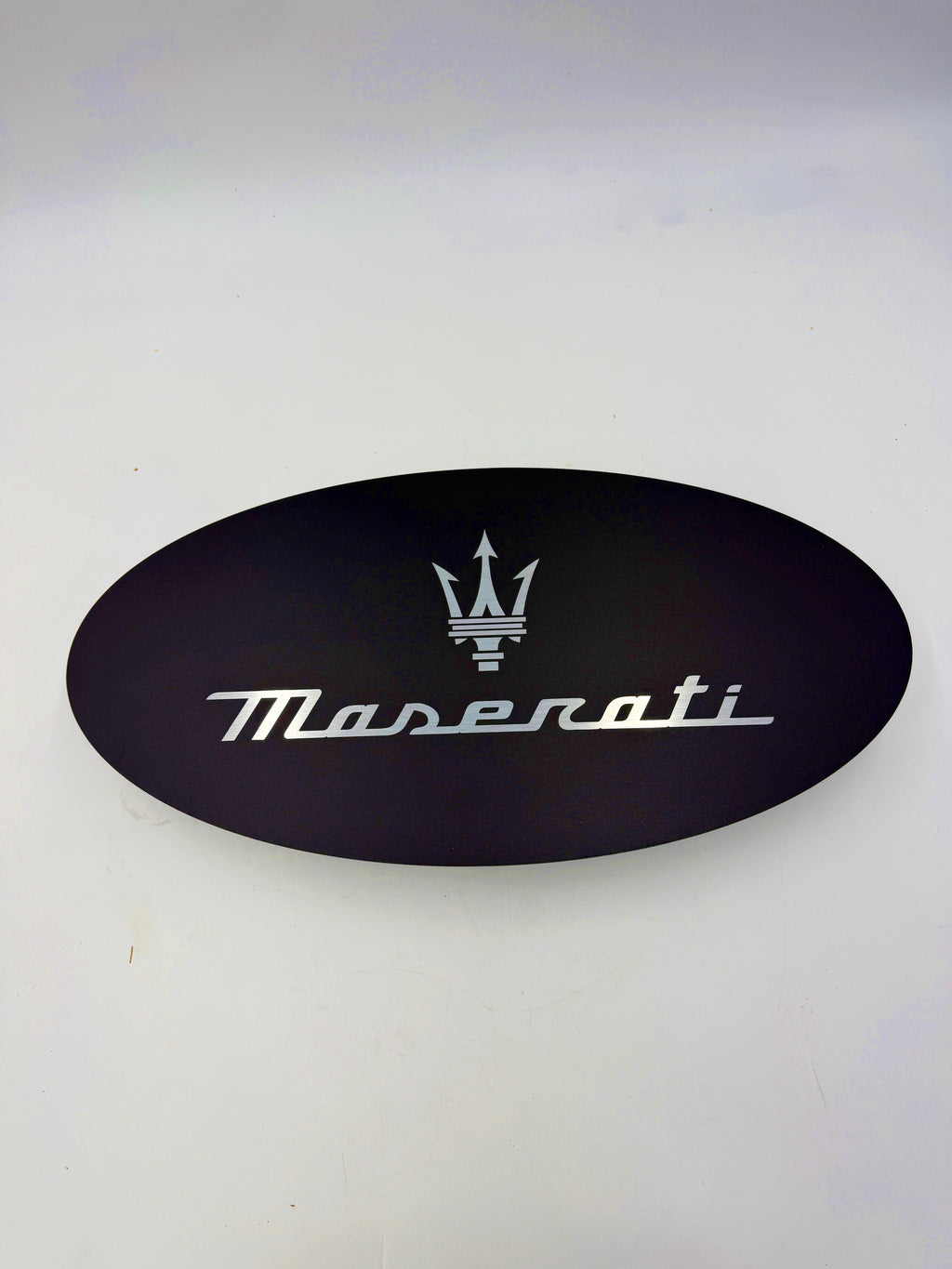 Reclamebord Maserati logo zwart,aluminium, 40x57 cm