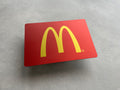 Reclamebord Mc Donalds logo, aluminium, rvs look, 30x21 cm35