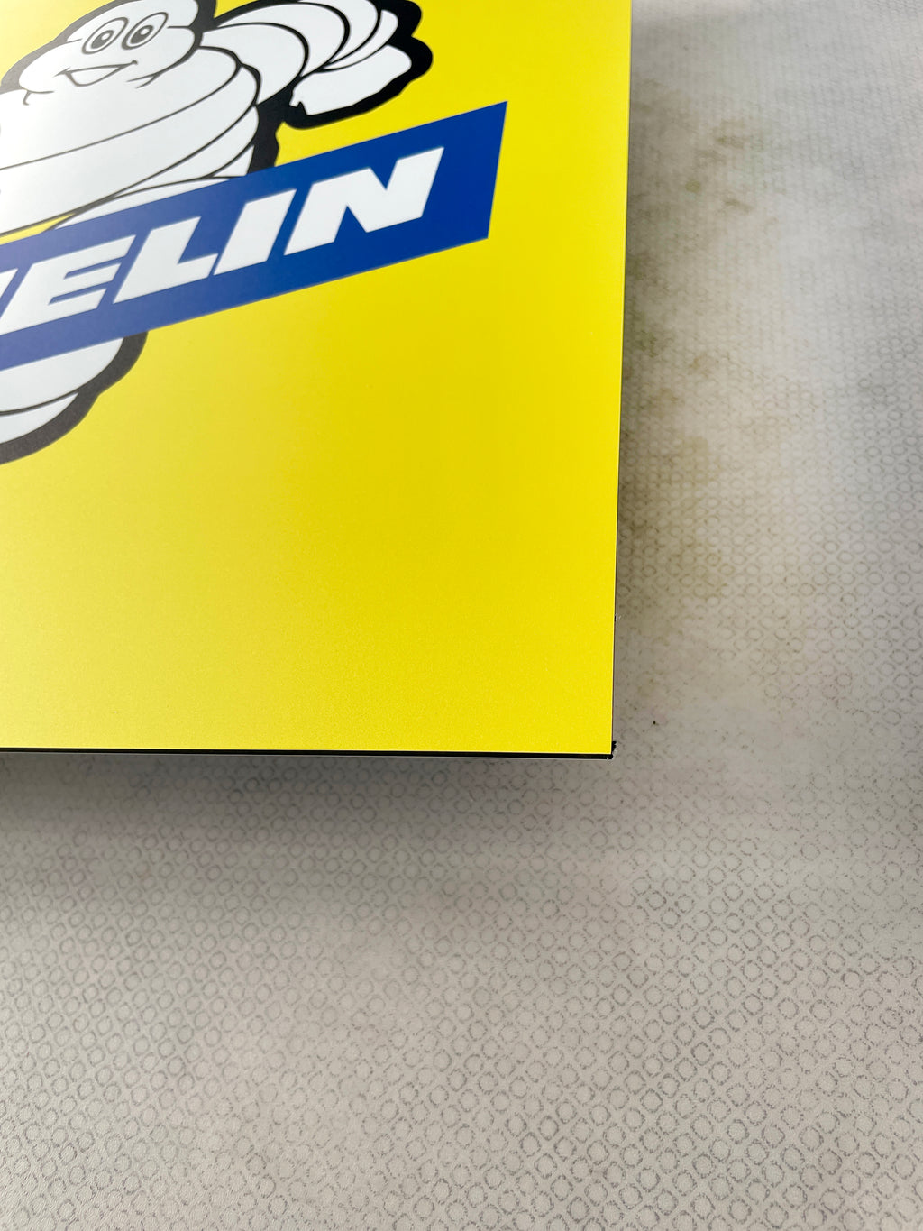 Reclamebord Michelin logo, aluminium, rvs look,v40x40 cm