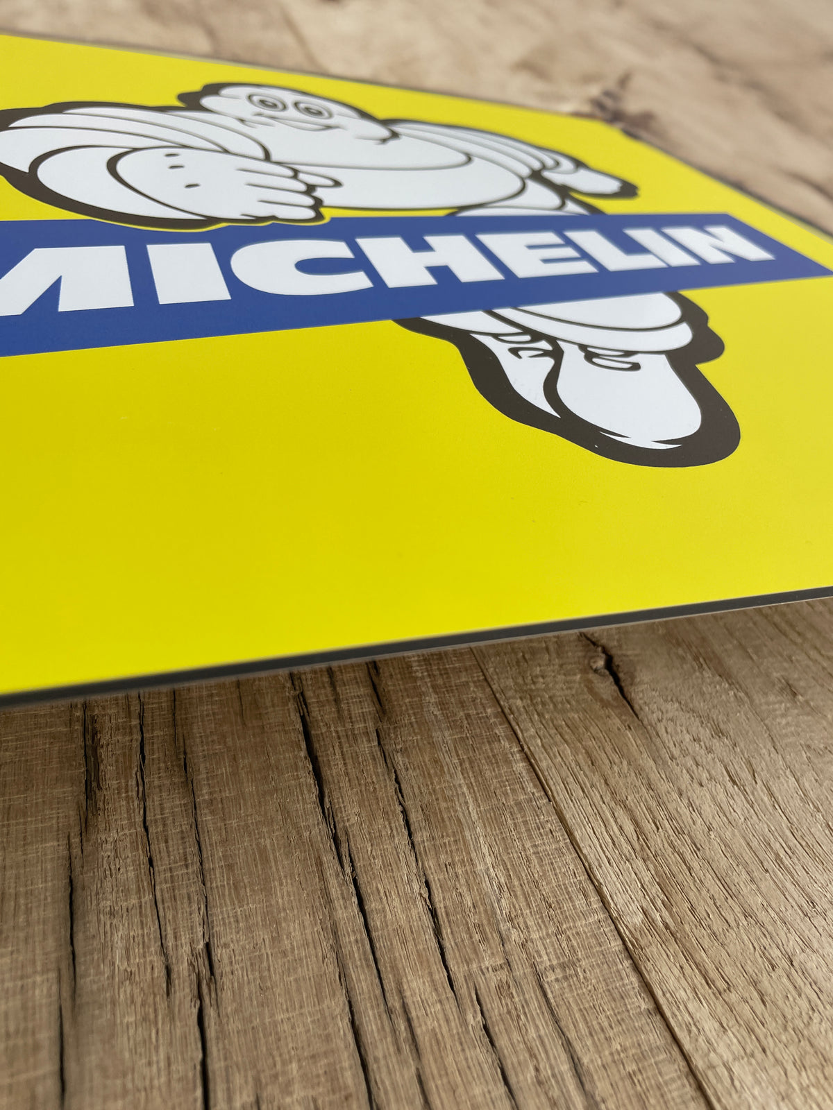 Reclamebord Michelin logo, aluminium, rvs look,v40x40 cm