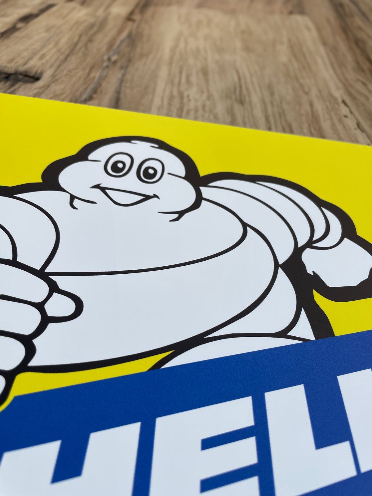 Reclamebord Michelin logo, aluminium, rvs look,v40x40 cm