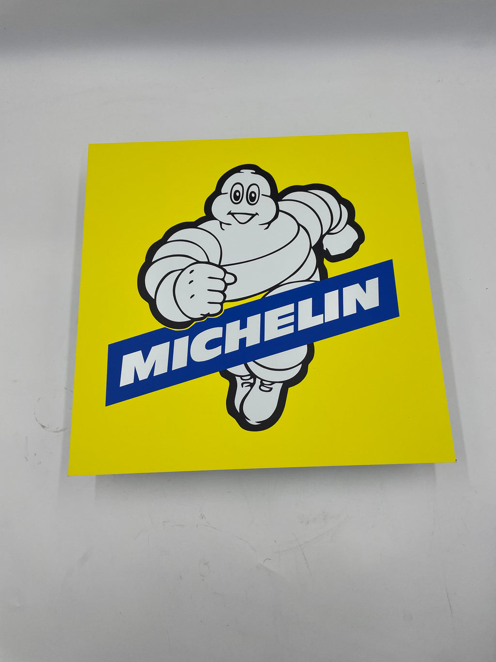Reclamebord Michelin logo, aluminium, rvs look,v40x40 cm
