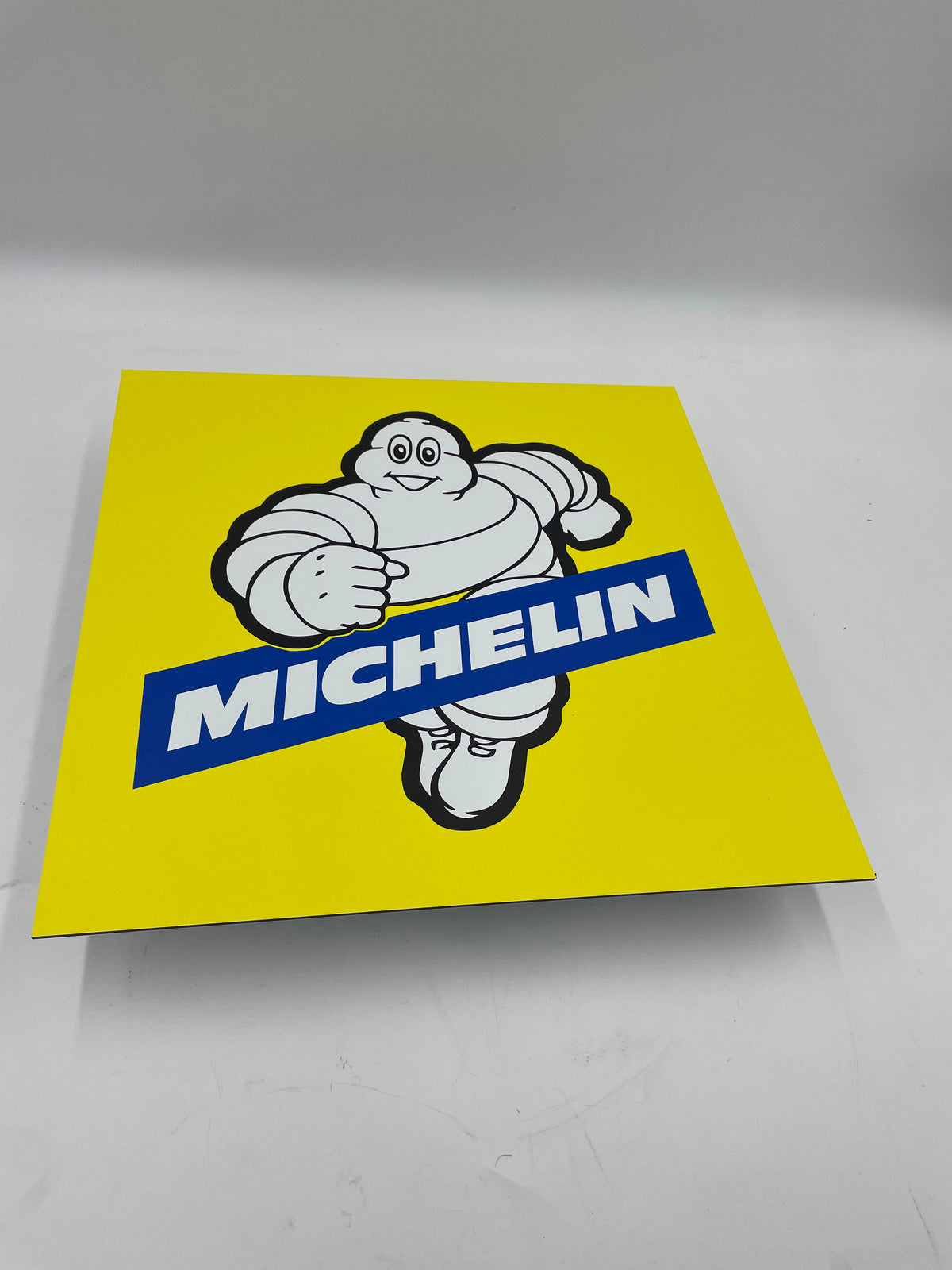 Reclamebord Michelin logo, aluminium, rvs look,v40x40 cm