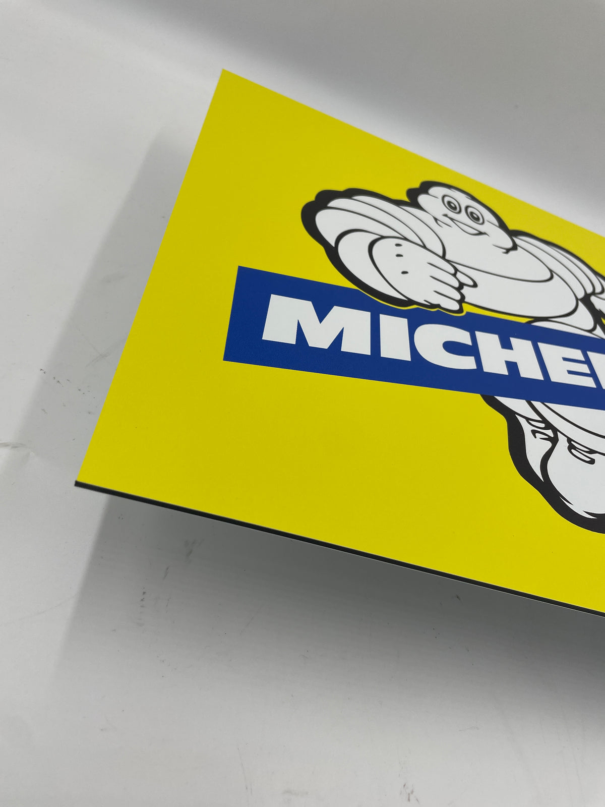Reclamebord Michelin logo, aluminium, rvs look,v40x40 cm