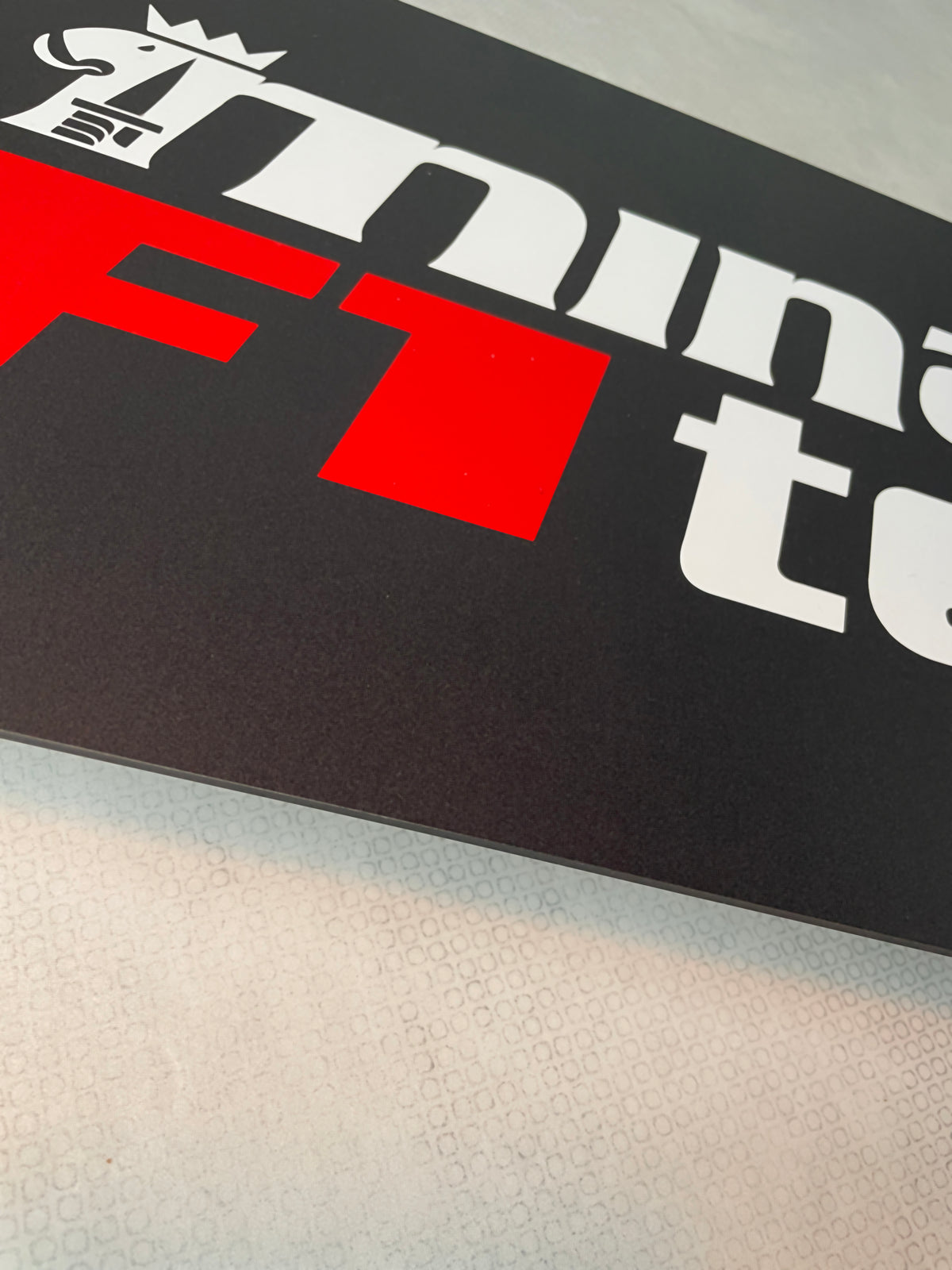Reclamebord Minardi F1 formule, logo, aluminium, 60x30 cm