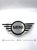 Reclamebord MINI logo embleem 40x40cm aluminium